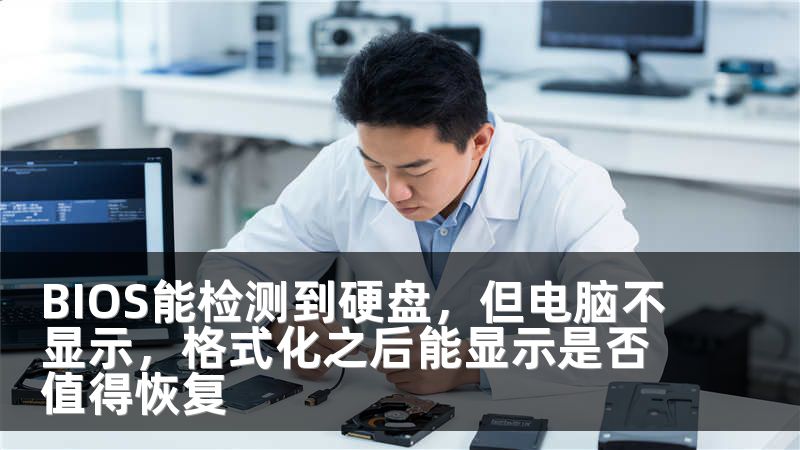 BIOS能檢測到硬盤，但電腦不顯示，格式化之后能顯示是否值得恢復(fù)