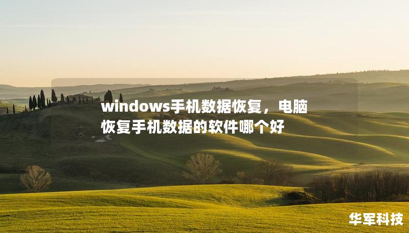 windows手機(jī)數(shù)據(jù)恢復(fù)，電腦恢復(fù)手機(jī)數(shù)據(jù)的軟件哪個(gè)好
