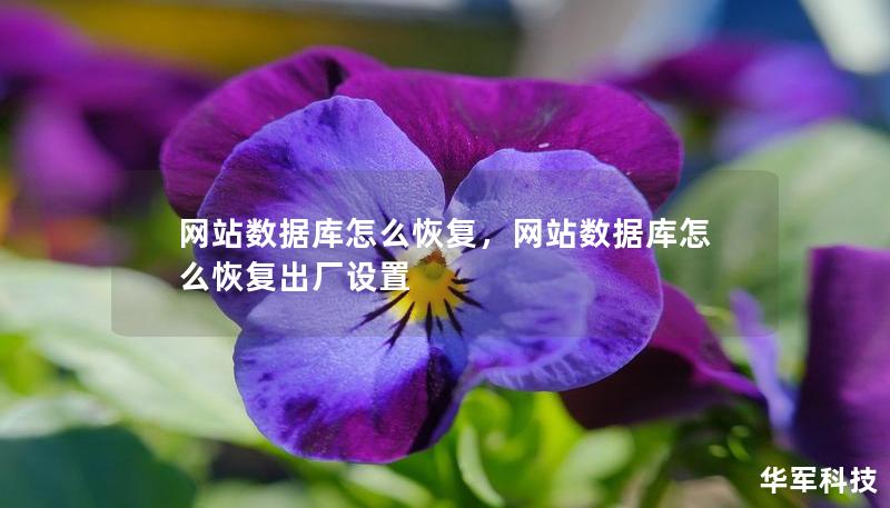 網(wǎng)站數(shù)據(jù)庫(kù)怎么恢復(fù)，網(wǎng)站數(shù)據(jù)庫(kù)怎么恢復(fù)出廠設(shè)置