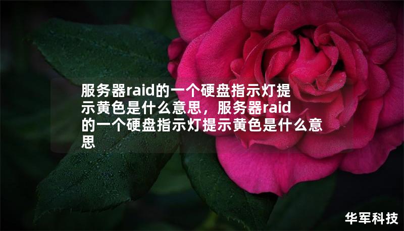 服務(wù)器raid的一個硬盤指示燈提示黃色是什么意思，服務(wù)器raid的一個硬盤指示燈提示黃色是什么意思