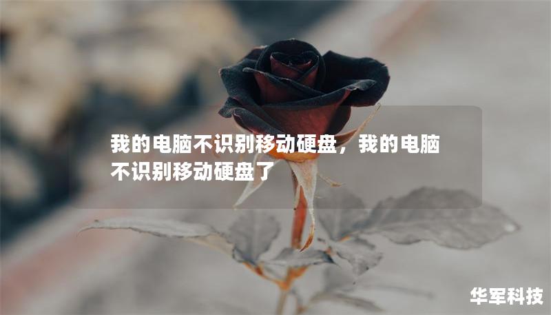 我的電腦不識別移動硬盤，我的電腦不識別移動硬盤了