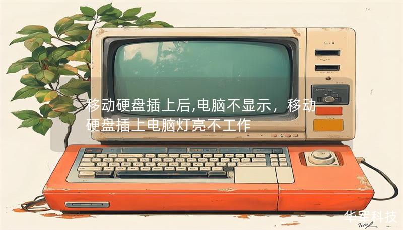 移動硬盤插上后,電腦不顯示，移動硬盤插上電腦燈亮不工作