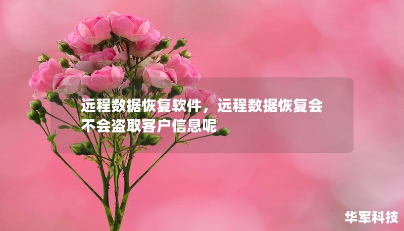遠(yuǎn)程數(shù)據(jù)恢復(fù)軟件，遠(yuǎn)程數(shù)據(jù)恢復(fù)會(huì)不會(huì)盜取客戶信息呢