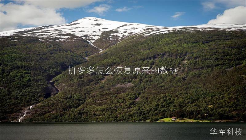 拼多多怎么恢復(fù)原來的數(shù)據(jù)