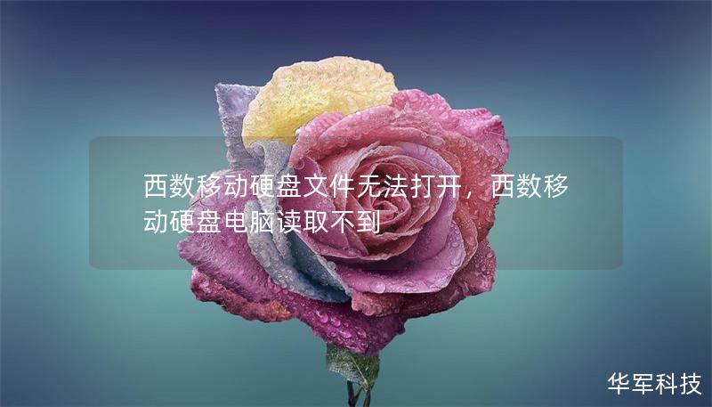 西數(shù)移動(dòng)硬盤文件無法打開，西數(shù)移動(dòng)硬盤電腦讀取不到
