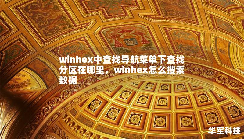 winhex中查找導(dǎo)航菜單下查找分區(qū)在哪里，winhex怎么搜索數(shù)據(jù)