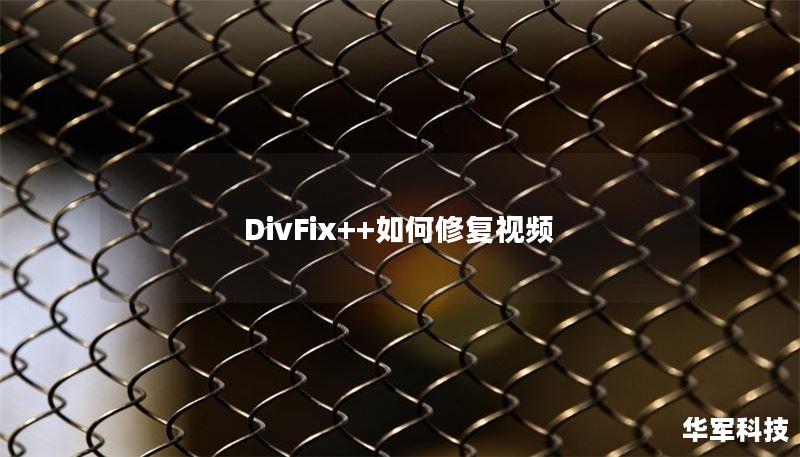 DivFix++如何修復視頻