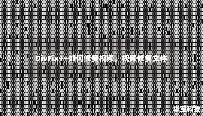 DivFix++如何修復(fù)視頻，視頻修復(fù)文件